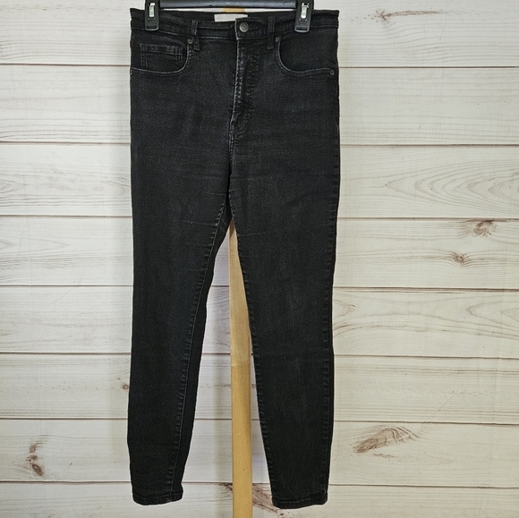 Everlane High Rise Skinny Jeans in Distressed Black Size 30 Regular - Picture 4 of 13